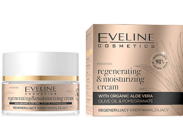 Set Eveline 4in1 Organic GOLD, Cremă pentru ochi, Spumă pentru curățarea și hidratarea tenului, Cremă hidratantă pentru față si Apa micelara [4]