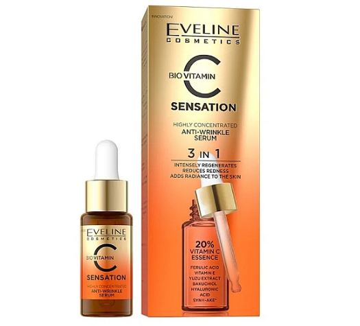 Set Eveline 5in1  Bio Vitamin C Sensation, Crema pentru fata, Ser antirid, Spuma de curatare, Gel de curatare si apa micelara [7]