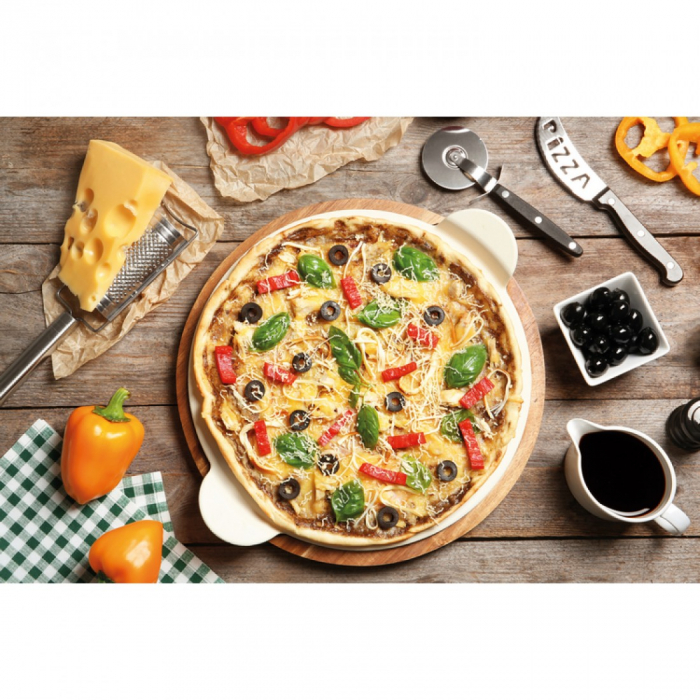 Set pizza PILATA, impachetat in cutie din carton robust, cu 2 piese din oțel inoxidabil și mâner din plastic, un cadou perfect [2]