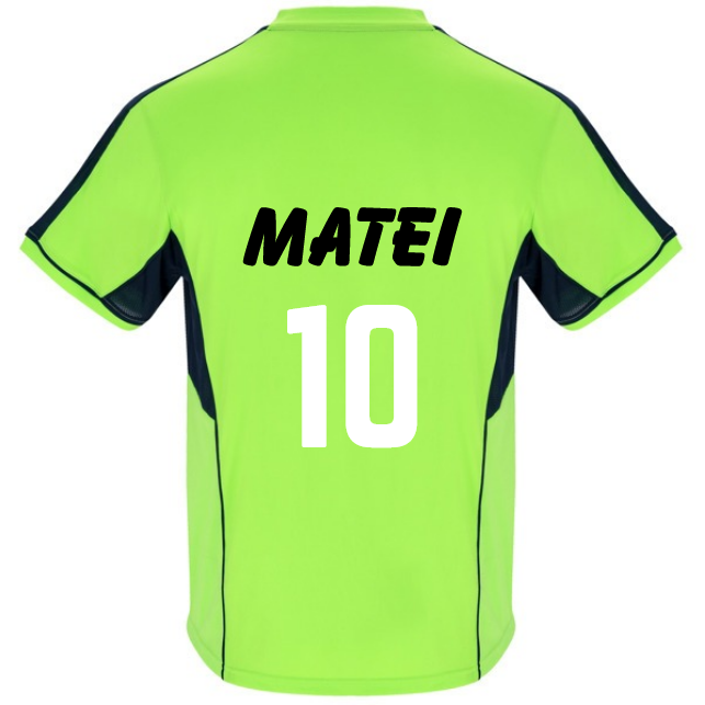 Set sportiv unisex format din tricou si pantaloni Fotbal cu nume si numar la alegere pentru Suporteri și Jucatori [4]