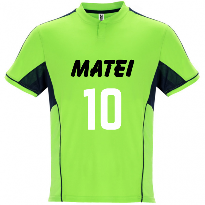 Set sportiv unisex format din tricou si pantaloni Fotbal cu nume si numar la alegere pentru Suporteri și Jucatori [5]