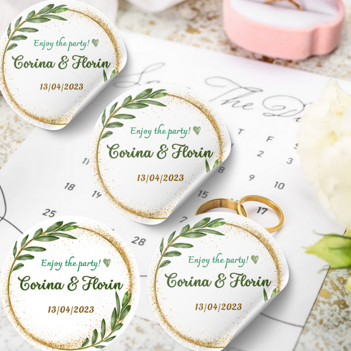 Set stickere etichete autoadezive personalizate Enjoy the party [3]