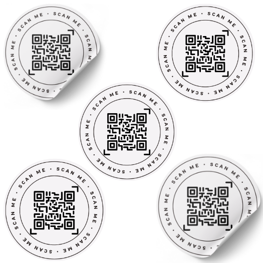 Set stickere etichete autoadezive rotunde personalizate Cod QR [2]
