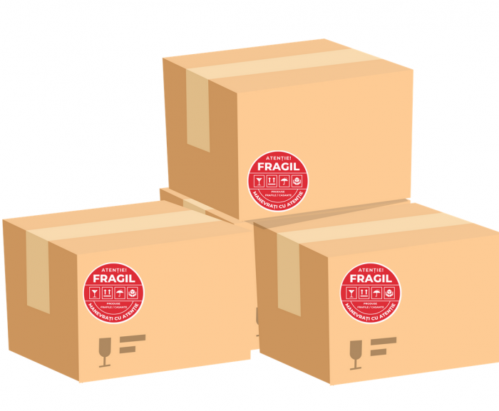 Set stickere etichete autoadezive personalizate  Atentie produse fragile [2]