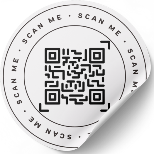 Set stickere etichete autoadezive rotunde personalizate Cod QR [1]