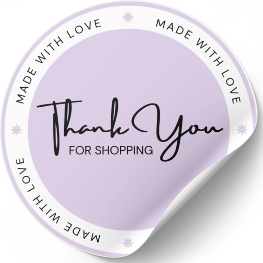 Set stickere etichete autoadezive rotunde personalizate  Thank you [2]