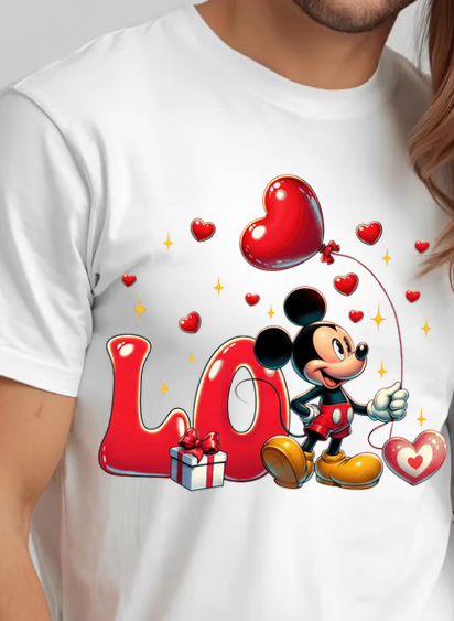 Set tricouri pentru cuplu personalizate cu imprimeu – Minnie & Mickey | Valentine’s Day ❤️ [3]