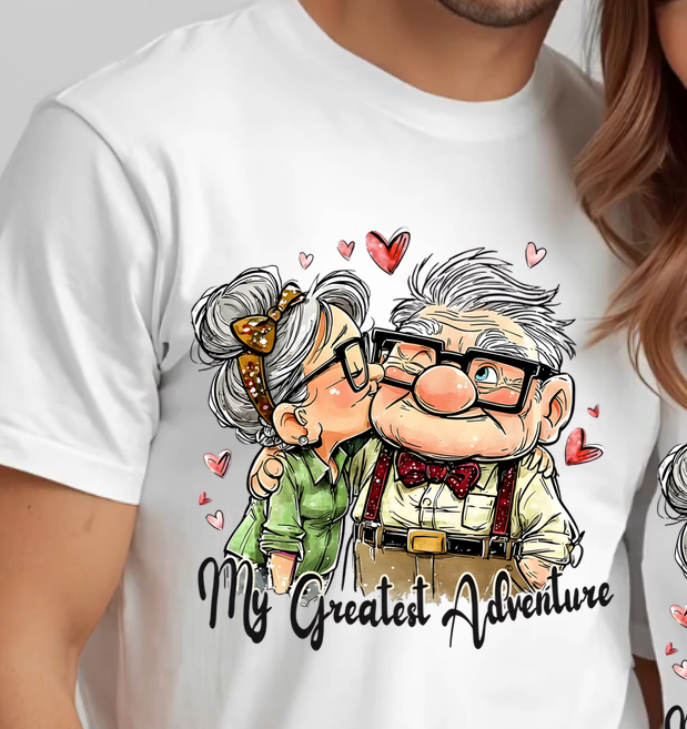 Set tricouri pentru cuplu personalizate cu imprimeu My Greatest Adventure| Valentine’s Day ❤️ [2]