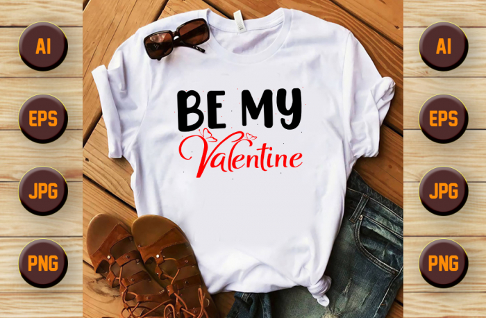 Set tricouri pentru cuplu personalizate Valentines Day VD2426 Be My Valentine [2]