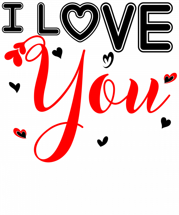 Set tricouri pentru cuplu personalizate Valentines Day VD2428 I LOVE YOU [3]