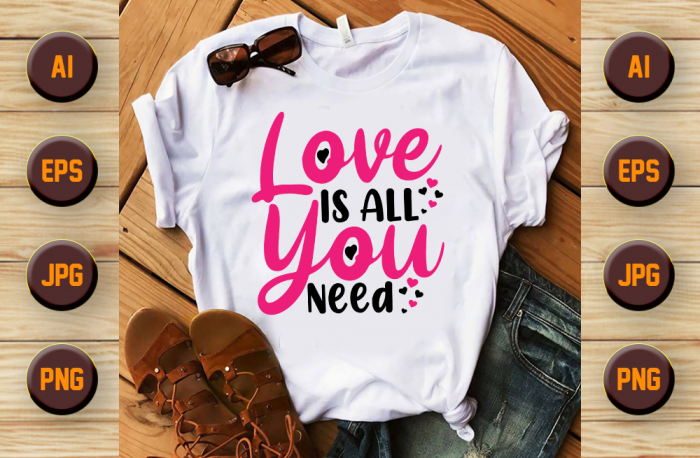 Set tricouri pentru cuplu personalizate Valentines Day VD2430 Love is all I need [2]