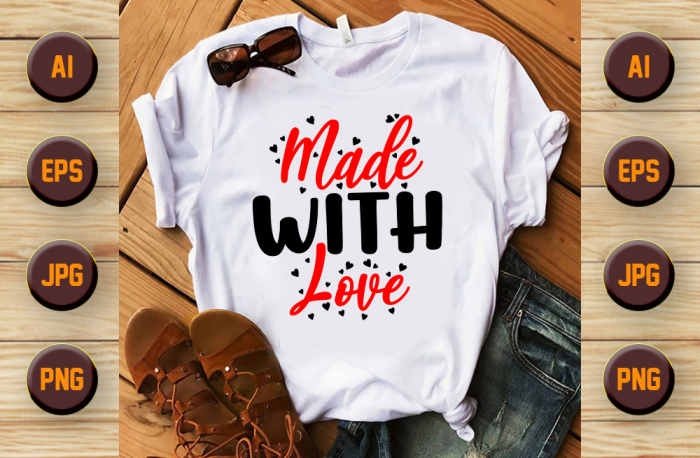 Set tricouri pentru cuplu personalizate Valentines Day VD2431 made with LOVE [2]