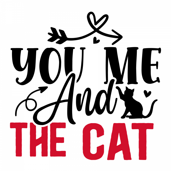 Set tricouri pentru cuplu personalizate Valentines Day VD2439 You Me and The cat [2]