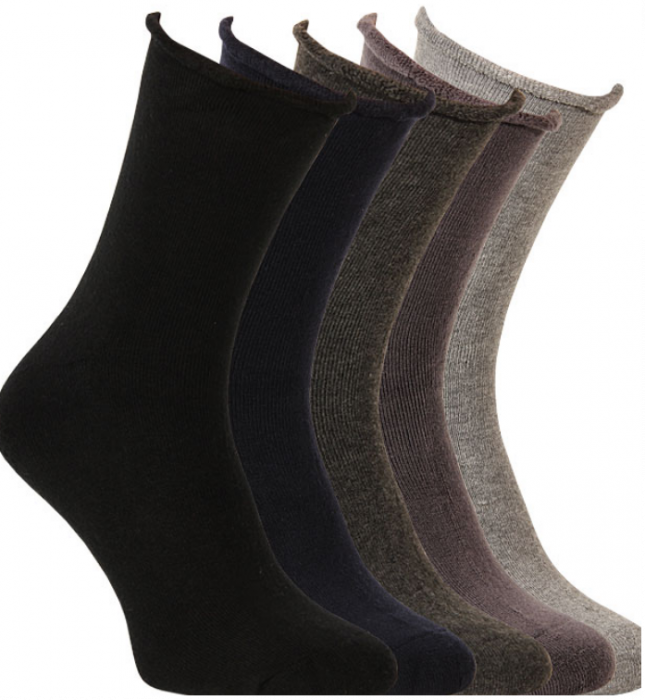 Sosete barbati groase de iarna din bumbac, cu manseta larga penttru picioare umflate FGV0959 [2]