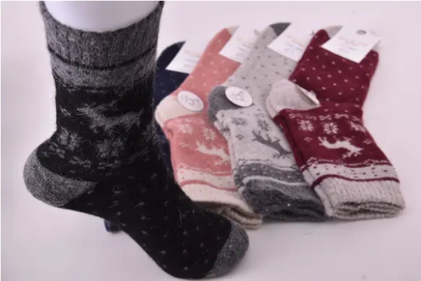 Sosete de dama, thermo din lana,  tematica de craciun, set 5 perechi, TNV6912 [2]