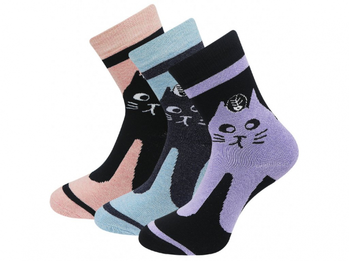 Sosete femei groase de iarna din bumbac, set 5 perechi, 8860 [2]