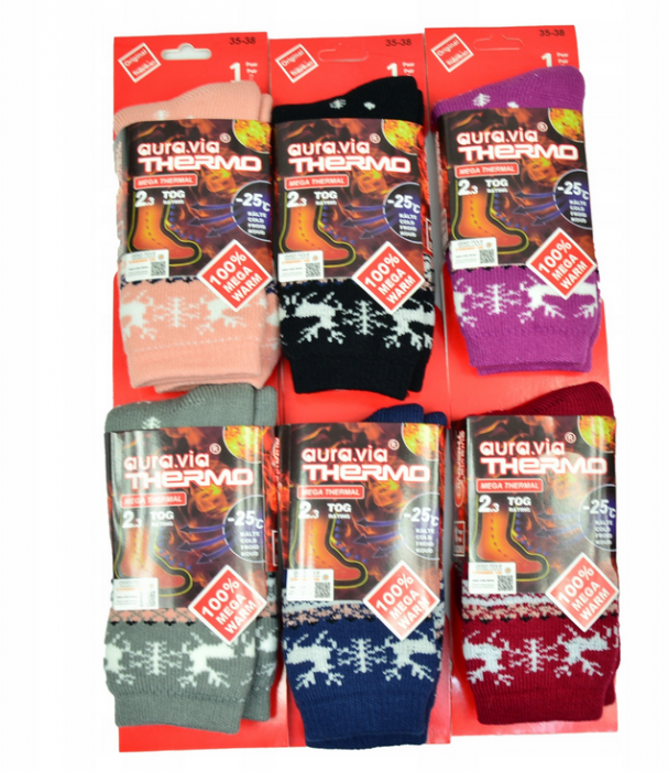 Sosete thermo de iarna, foarte groase, -25grade, NV7807 negre [4]