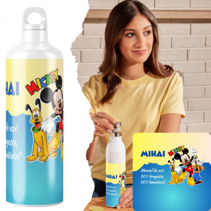 Sticla personalizata de apa  cu personaj și nume [1]