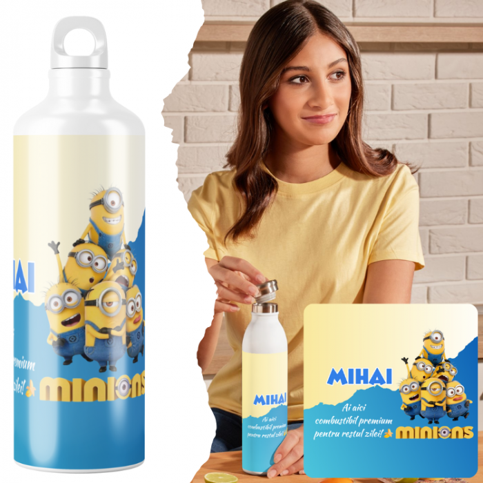 Sticla personalizata de apa  cu personaj și nume [1]