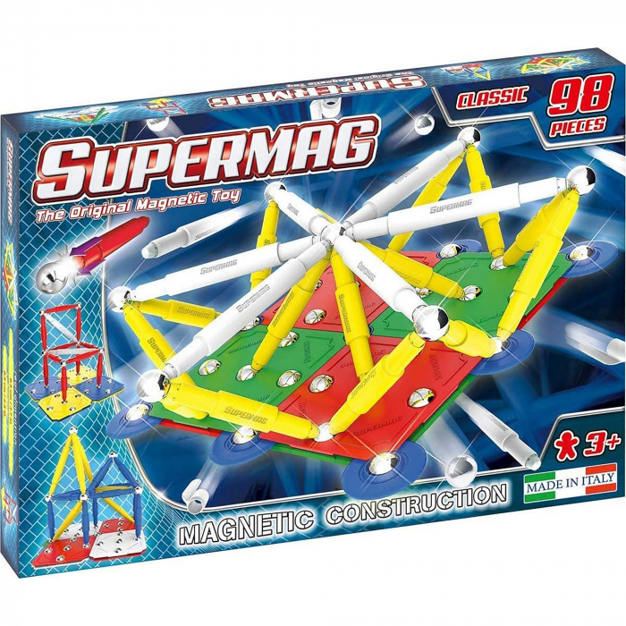 SUPERMAG CLASSIC PRIMARY - SET CONSTRUCTIE 98 PIESE