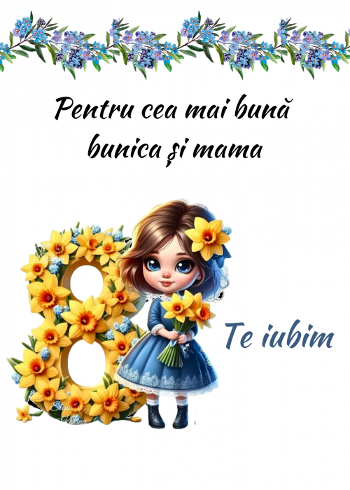 Tablou Cadou invatatoare sau profesoare 8 martie cu mesaje personalizate T1016_02 [2]