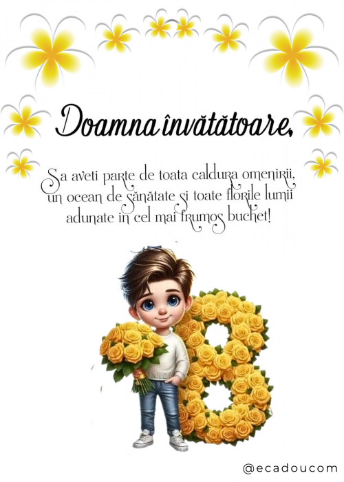 Tablou Cadou invatatoare sau profesoare 8 martie cu mesaje personalizate T1016_08 [2]