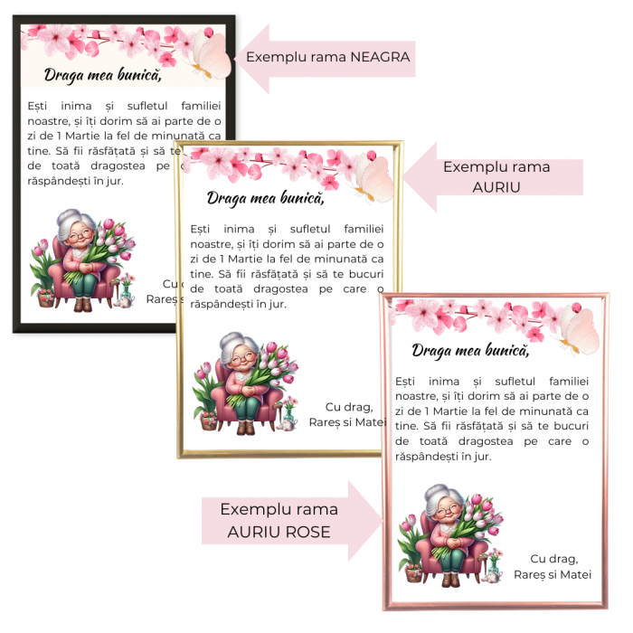 Tablou Personalizat Ziua Mamei 8 martie  pentru mama, bunica, nasa TP1023 [2]