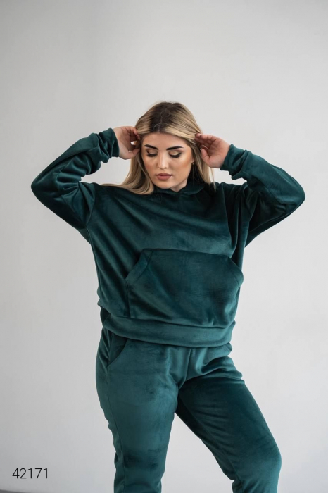 Trening marime mare batal dama, catifea soft, verde Emerald, 8072-24 e-Cadou [6]