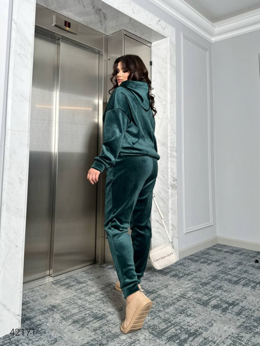 Trening marime mare batal dama, catifea soft, verde Emerald, 8072-24 e-Cadou [4]