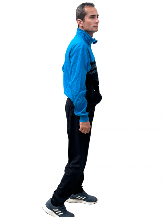 Trening JANEX pentru barbati din bumbac, 2 piese,  Tracksuit 019 bleomarin cu albastru [2]