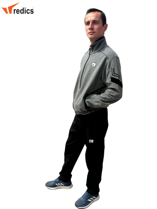 Trening REDICS pentru barbati din bumbac, 2 piese,  Tracksuit 210068,Gri cu negru [3]