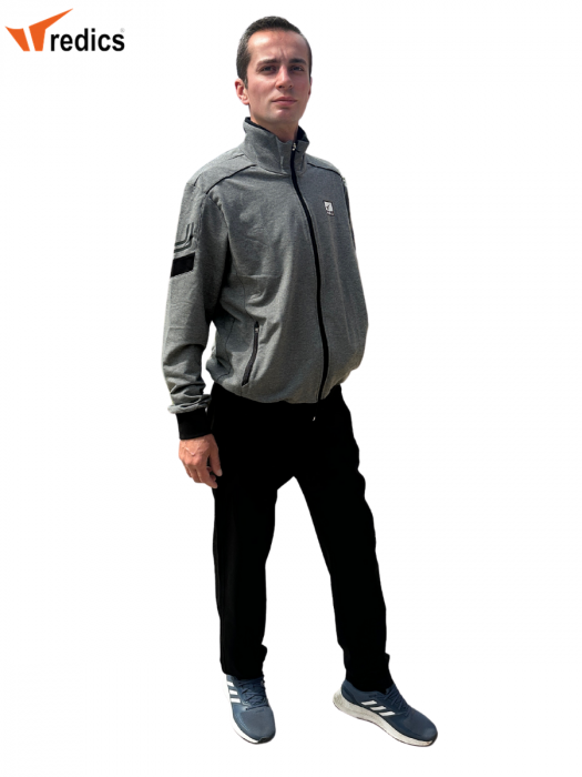 Trening REDICS pentru barbati din bumbac, 2 piese,  Tracksuit 210068,Gri cu negru [4]