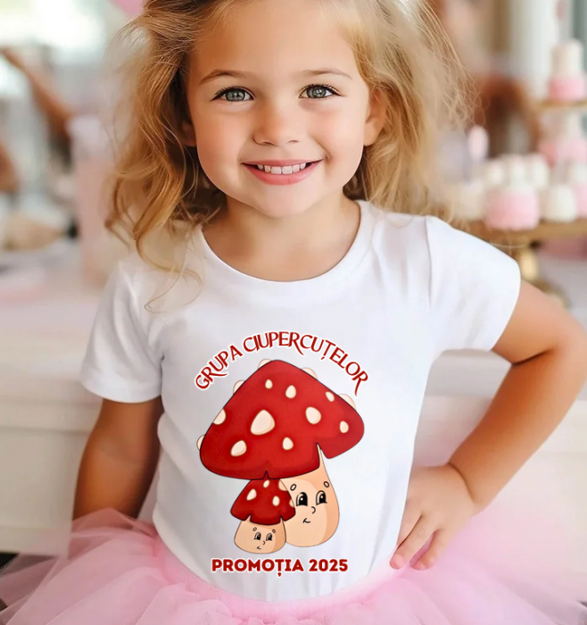 Tricou absolvire Clasa Ciupercutelor pentru  educatoare, elevi clasa 4 sau gradinita ABS10906.01 [2]
