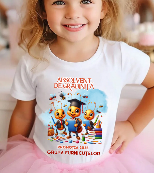 Tricou absolvire Clasa Furnizutelor pentru  educatoare, elevi clasa 4 sau gradinita ABS10906.02 [2]