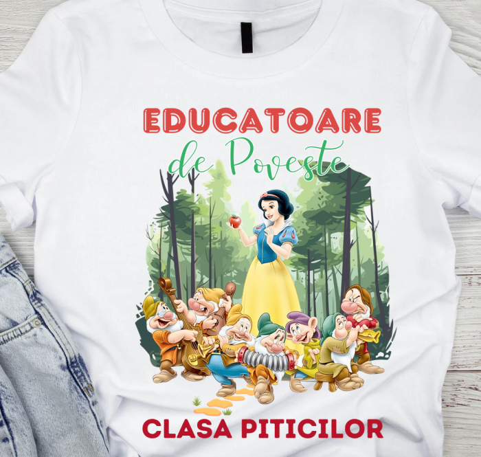 Tricou absolvire Clasa piticilor pentru  educatoare, elevi clasa 4 sau gradinita ABS10901 [1]