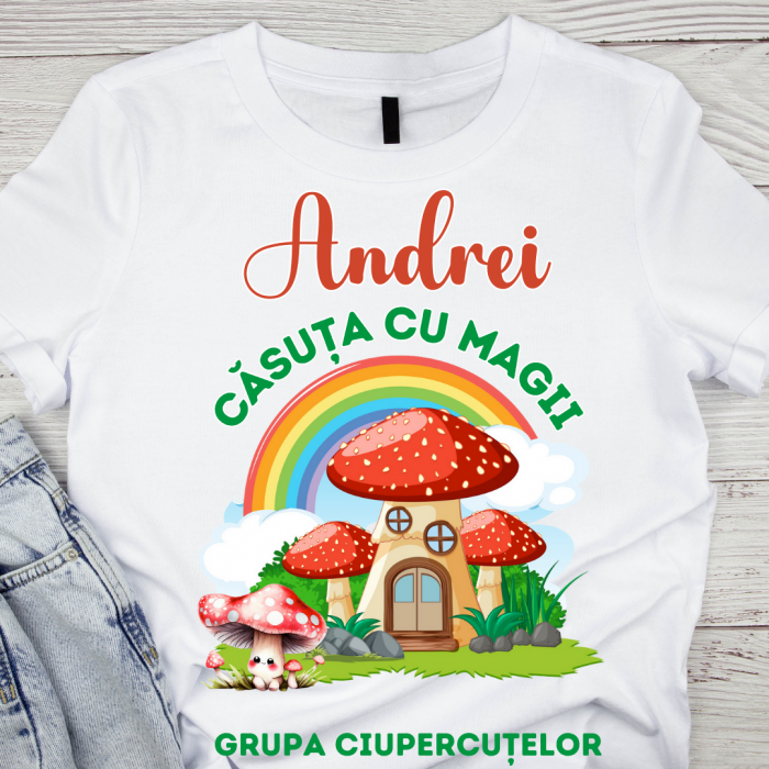 Tricou absolvire Clasa Ciupercutelor pentru  educatoare, elevi clasa 4 sau gradinita ABS10905 [1]