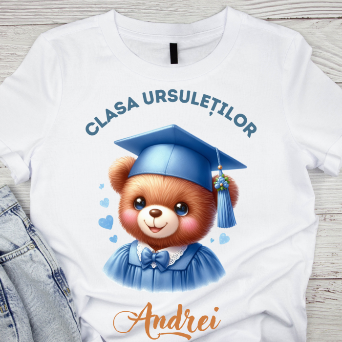 Tricou absolvire Clasa ursuletilor pentru elevi clasa 4 sau gradinita ABS1078 [1]