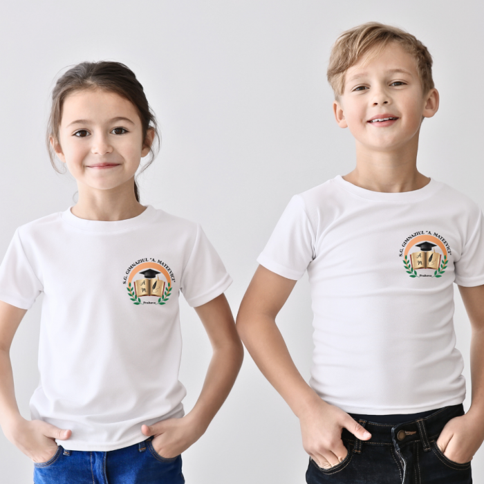 Tricou scoala cu emblema si sigla scolii pentru elevi ABS10913 [2]