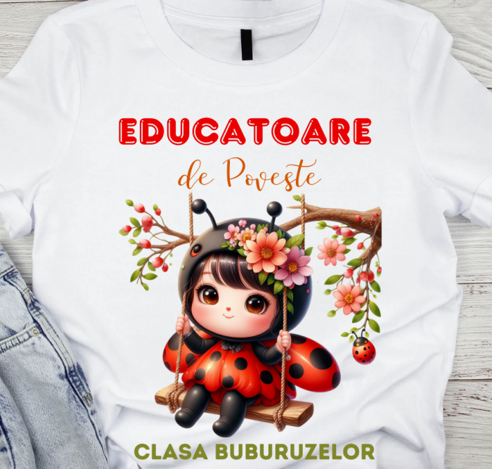 Tricou absolvire elevi clasa 4 sau gradinita Clasa buburuzelor cu text sau poze ABS1071 [2]