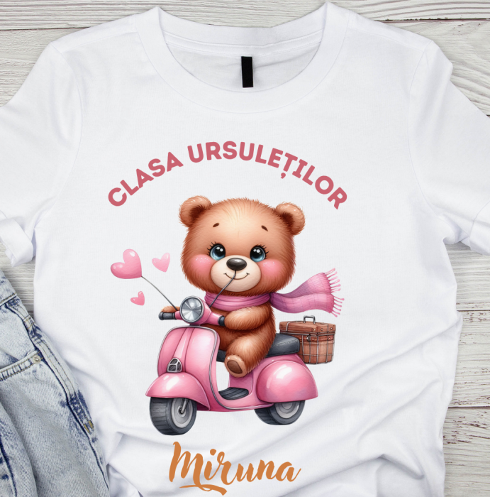 Tricou absolvire Clasa ursuletilor pentruelevi clasa 4 sau gradinita ABS1072 [1]