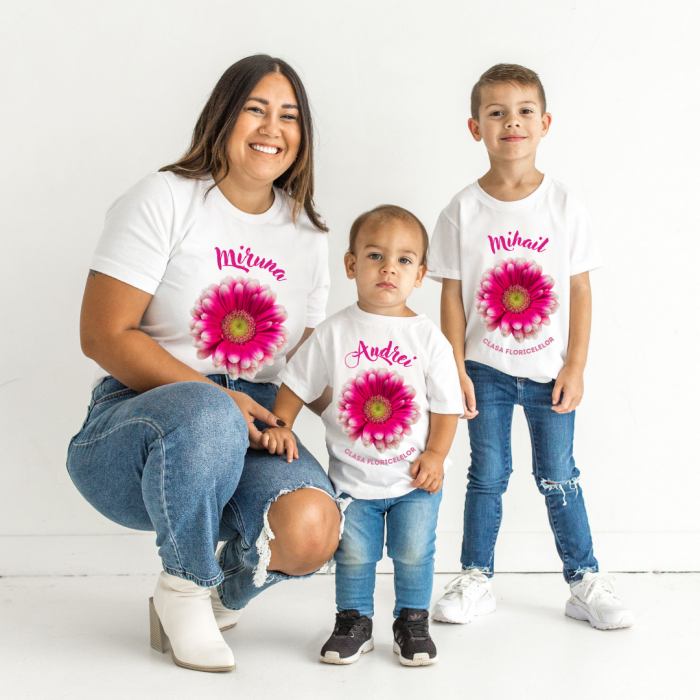Tricou absolvire elevi clasa 4 sau gradinita Clasa Floricelelor cu text sau poze ABS1041 [2]
