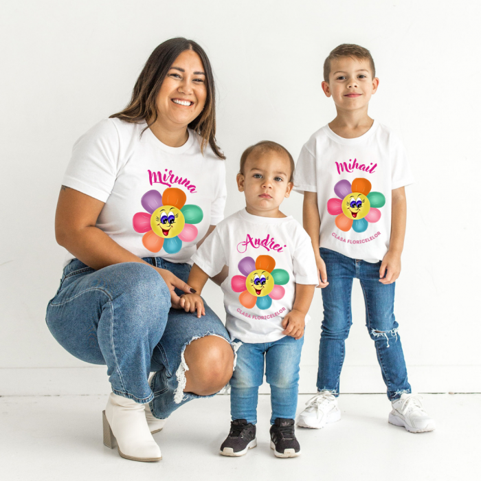 Tricou absolvire elevi clasa 4 sau gradinita Clasa Floricelelor cu text sau poze ABS1051 [2]