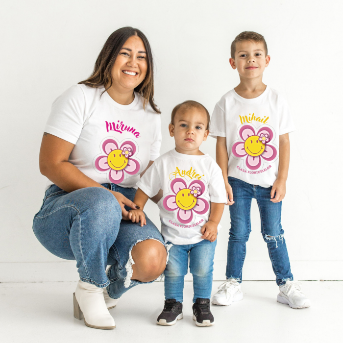 Tricou absolvire elevi clasa 4 sau gradinita Clasa Floricelelor cu text sau poze ABS1052 [2]