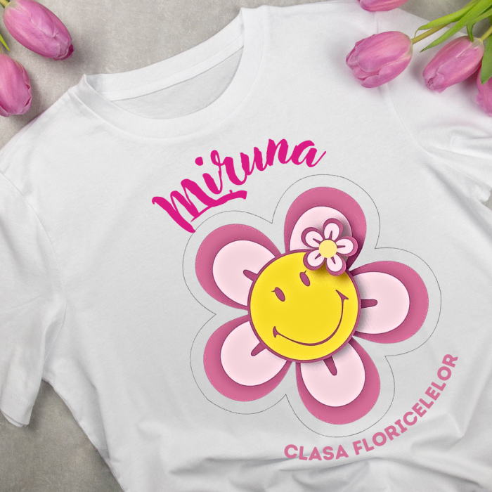 Tricou absolvire elevi clasa 4 sau gradinita Clasa Floricelelor cu text sau poze ABS1052 [4]