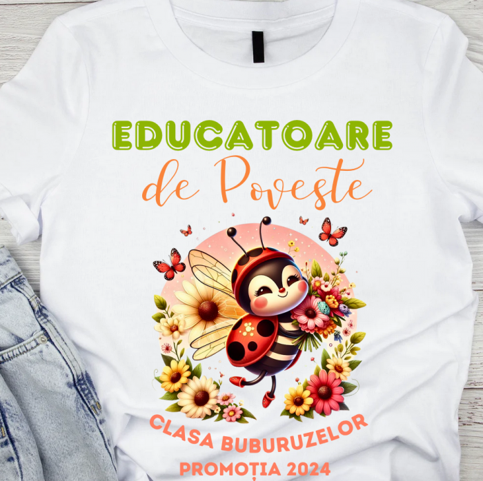 Tricou absolvire elevi clasa 4 sau gradinita Clasa buburuzelor cu text sau poze ABS1067 [3]