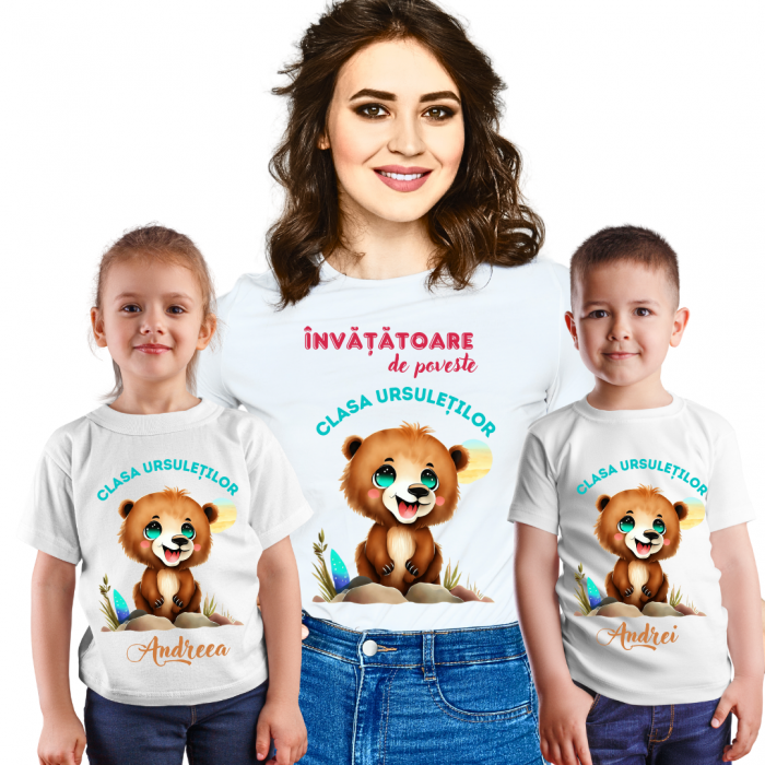 Tricou absolvire elevi clasa 4 sau gradinita Clasa ursuletilor cu text sau poze ABS1058 [3]