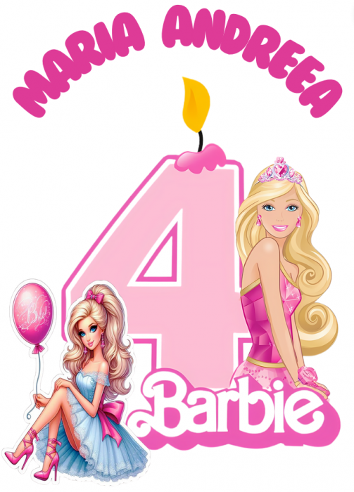 Tricou aniversar  personalizat cu papusa Barbie  TAN1011 [2]