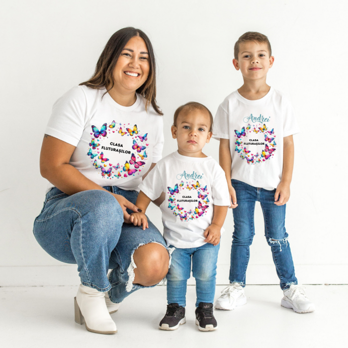 Tricou absolvire elevi clasa 4 sau gradinita Clasafluturasilor cu text sau poze ABS1060 [5]