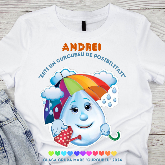 Tricou absolvire Grupa Curcubeului pentru elevi clasa 4 sau gradinita ABS1082 [6]