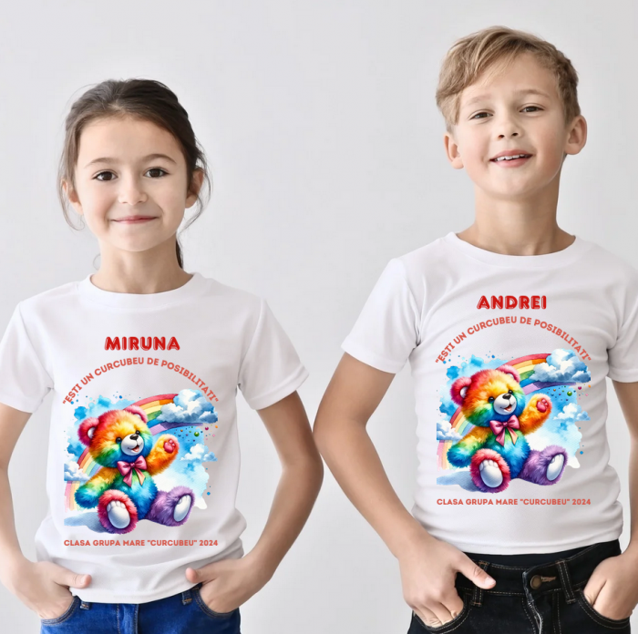 Tricou absolvire Grupa Curcubeului pentru elevi clasa 4 sau gradinita ABS1083 [2]